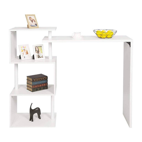 Rootz Multifunctional Rotating Bar Table - Storage Table - Revolving Table - Space-Saving - Ample Storage - Durable - 134cm x 112cm x 38cm