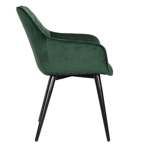 Rootz Velvet Dining Chair - Ergonomic Chair - Stylish Seating - Superior Comfort - Durable Construction - Adjustable Stability - 41cm x 45cm x 84cm