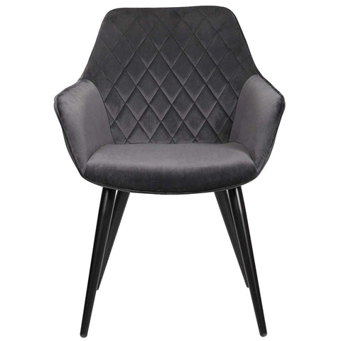 Rootz Velvet Dining Chair - Ergonomic Chair - Stylish Seating - Comfortable, Durable, Adjustable - 84cm x 41cm x 45cm