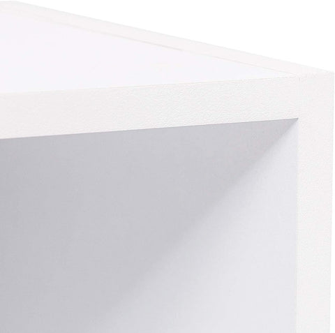 Rootz White Cube Shelf - Bookcase - Storage Organizer - MDF Board - Stable & Secure - Maximizes Space - Easy Assembly - 30cm x 106cm x 24cm