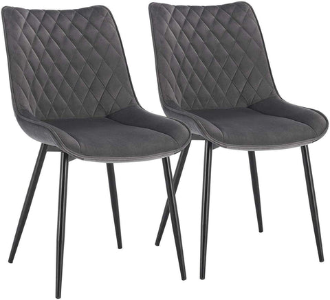 Rootz Velvet Dining Chairs - Elegant Seating - Comfortable Chairs - Durable, Ergonomic, Non-Slip - 85.5cm x 46cm x 40.5cm