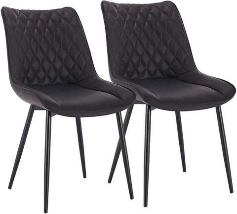 Rootz Modern Dining Chairs - Kitchen Chairs - Accent Chairs - Ergonomic Comfort - Durable Construction - Easy Assembly - 46 x 40.5 cm Seat Size