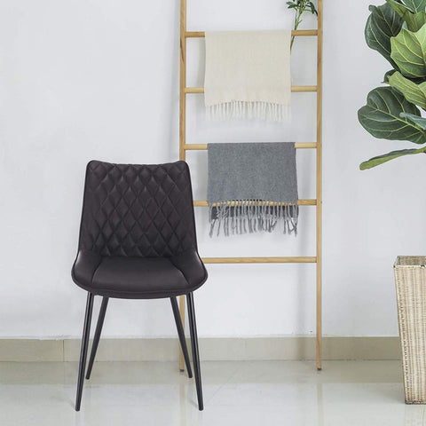 Rootz Modern Dining Chairs - Kitchen Chairs - Accent Chairs - Ergonomic Comfort - Durable Construction - Easy Assembly - 46 x 40.5 cm Seat Size