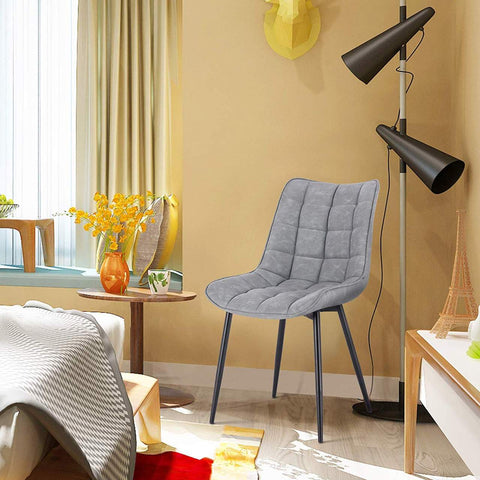 Rootz Set of 2 Dining Chairs - Kitchen Chairs - Faux Leather Seating - Comfortable & Durable - Versatile & Floor-Safe - 46cm x 40.5cm x 85.5cm