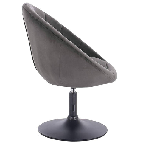 Rootz Velvet Swivel Lounge Chair - Elegant Chair - Comfortable Seating - High-Density Foam - Durable Metal Frame - Ergonomic Design - Adjustable Height - 81cm-93cm x 45cm-57cm x 40cm