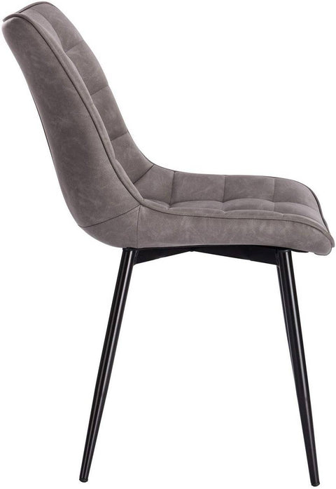 Rootz Set of 2 Dining Chairs - Elegant Seating - Comfortable Chairs - Faux Leather - Ergonomic & Durable - Non-Slip - 46 x 40.5 cm Seat