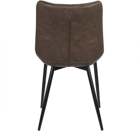 Rootz Set of 2 Dining Chairs - Kitchen Chairs - Upholstered Chairs - High-Density Foam Comfort - Durable Metal Frame - Versatile Style - 46cm x 40.5cm x 85.5cm