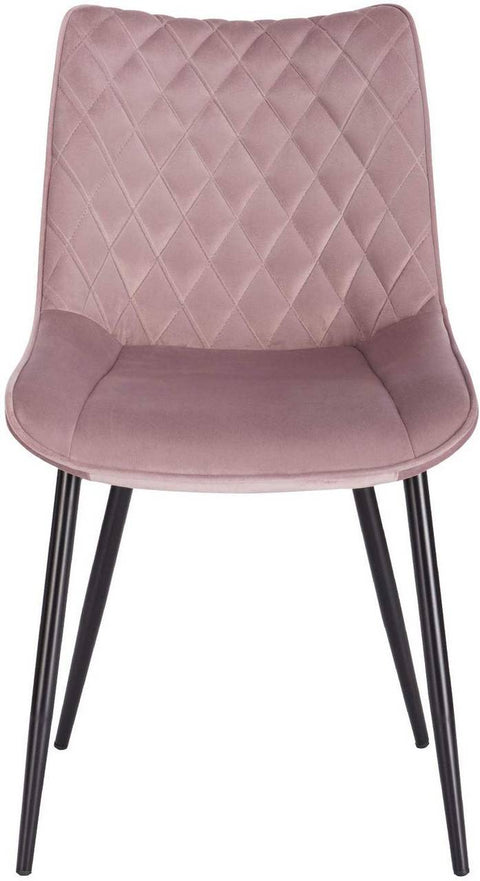 Rootz Velvet Dining Chairs - Elegant Seating - Comfortable Chairs - High-Density Foam - Durable Metal Frame - Anti-Slip Protectors - 85.5cm x 46cm x 40.5cm