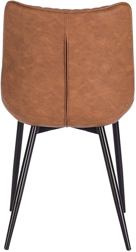 Rootz Set van 2 eetkamerstoelen - keukenstoelen - moderne zitplaatsen - duurzaam kunstleer - comfortabel ontwerp - vloerbescherming - 46 cm x 40,5 cm x 85,5 cm