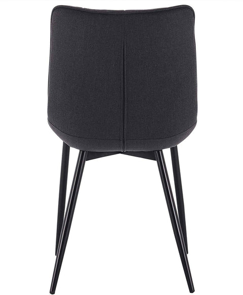 Rootz Modern Linen Dining Chairs - Metal Leg Chairs - Comfortable Seating - Durable & Sturdy - Versatile Design - 46cm x 40.5cm x 85.5cm
