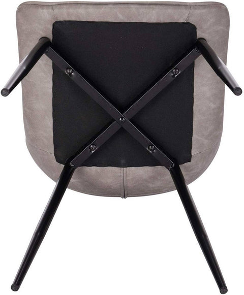 Rootz Set of 2 Dining Chairs - Elegant Seating - Comfortable Chairs - Faux Leather - Ergonomic & Durable - Non-Slip - 46 x 40.5 cm Seat