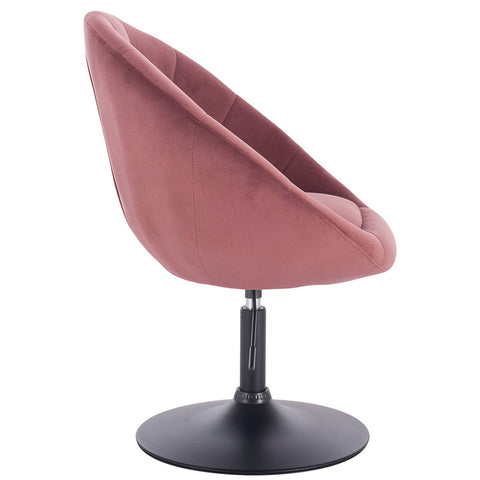 Rootz Velvet Swivel Lounge Chair - Office Chair - Adjustable Chair - Ergonomic Design - Durable Velvet - Space-Saving - Easy Assembly - 81cm-93cm x 46cm x 44cm