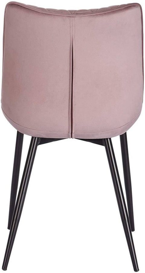 Rootz Velvet Dining Chairs - Elegant Seating - Comfortable Chairs - High-Density Foam - Durable Metal Frame - Anti-Slip Protectors - 85.5cm x 46cm x 40.5cm