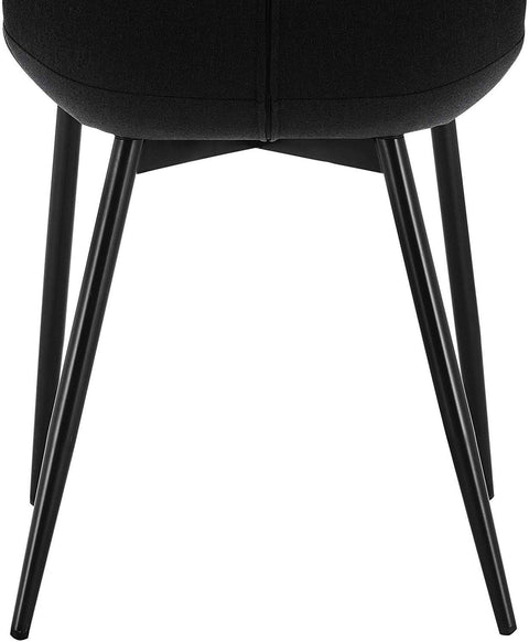 Rootz Modern Linen Dining Chairs - Metal Leg Chairs - Comfortable Seating - Durable & Sturdy - Versatile Design - 46cm x 40.5cm x 85.5cm