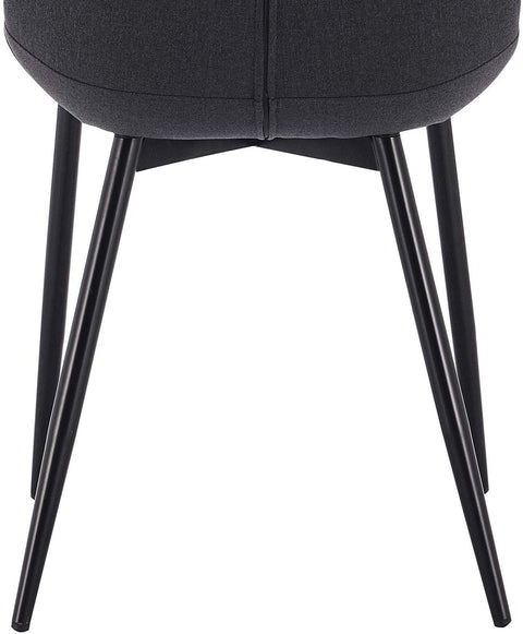 Rootz Modern Linen Dining Chairs - Metal Legs - Comfortable Seating - Durable and Sturdy - Versatile Design - 85.5cm x 46cm x 40.5cm