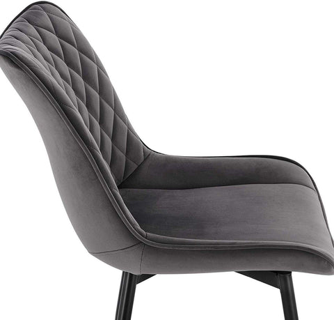 Rootz Velvet Dining Chairs - Elegant Seating - Comfortable Chairs - Durable, Ergonomic, Non-Slip - 85.5cm x 46cm x 40.5cm