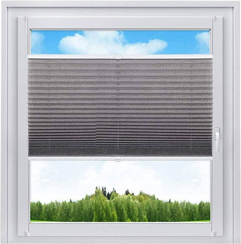 Rootz Pleated Klemmfix Blind - Window Cover - Privacy Screen - Sun Protection - 65x130cm - Breathable & Easy Care Polyester