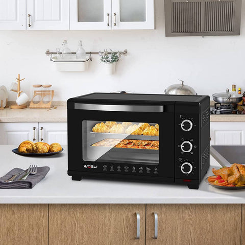Rootz High-Performance Mini Oven - Compact Kitchen Appliance - Fast Heating Oven - Large Capacity - Easy Clean - 51.8cm x 32.5cm x 37.8cm