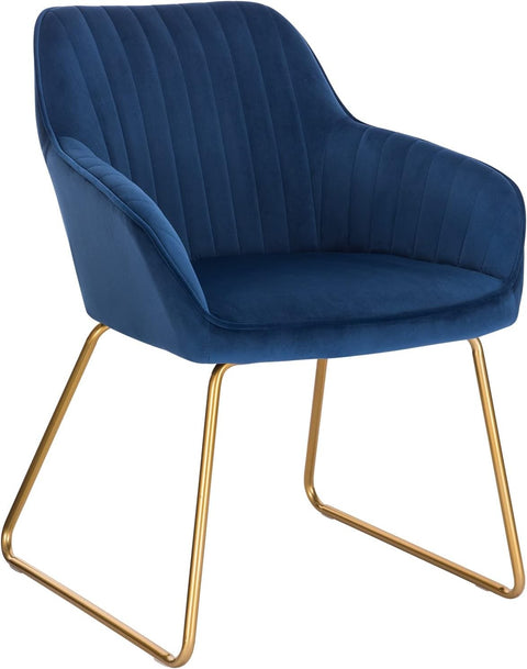 Rootz Velvet Dining Chair - Elegant Chair - Comfortable Seating - High-Density Foam - Durable Metal Frame - Versatile Design - 45cm x 44cm x 78.5cm