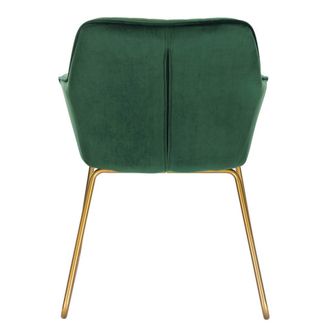 Rootz Velvet Dining Chair - Elegant Chair - Comfortable Seating - High-Density Foam Padding - Sturdy Metal Frame - Anti-Slip Floor Protectors - 45cm x 44cm x 78.5cm