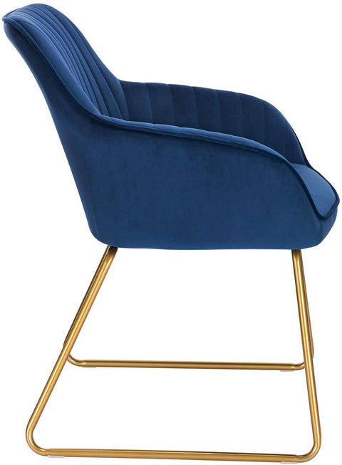 Rootz Velvet Dining Chair - Elegant Chair - Comfortable Seating - High-Density Foam - Durable Metal Frame - Versatile Design - 45cm x 44cm x 78.5cm