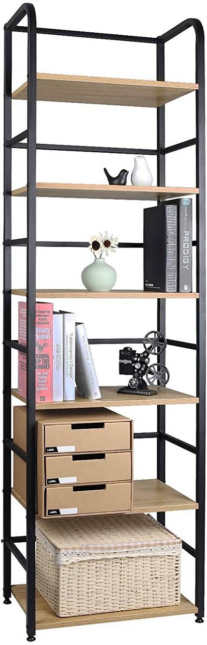 Rootz Industrial Style Standing Shelf - Storage Rack - Bookcase - Elegant Design - Robust Construction - Eco-Friendly Materials - 50cm x 30cm x 176cm