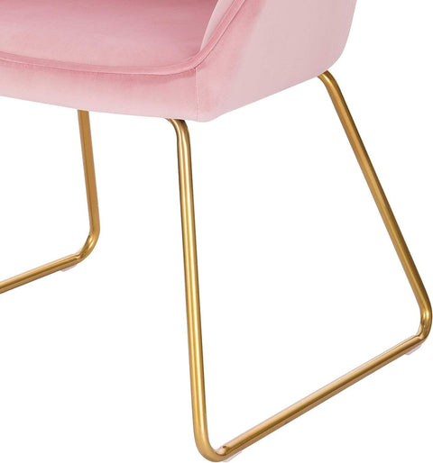 Rootz Velvet Dining Chair - Elegant Chair - Comfortable Seating - High-Density Foam Padding - Durable Metal Frame - Versatile Design - 45cm x 44cm x 78.5cm
