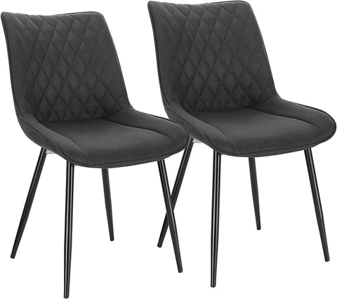 Rootz Elegant Dining Chairs - Modern Dining Seating - Stylish Chairs - Durable Metal Frame - Comfortable Foam Padding - Easy Assembly - 46cm x 40.5cm x 85.5cm