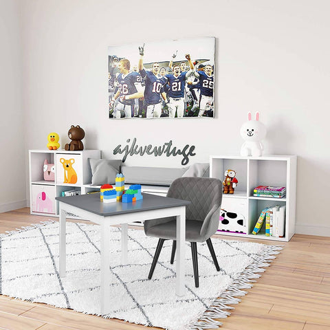 Rootz Children's Chair - Kids' Seat - Study Chair - Ergonomic Design - Comfortable Velvet - Stylish Appearance - 37.5cm x 55cm x 38cm