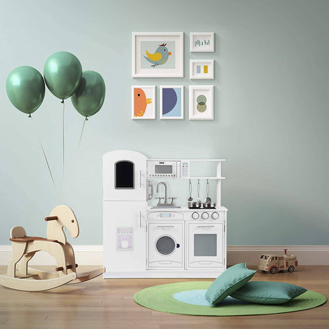 Rootz Children's Play Kitchen - Toy Kitchen Set - Kids' Cooking Station - Enhances Cognitive Skills - Safe and Durable - Easy to Assemble - 81cm x 84.5cm x 26.5cm