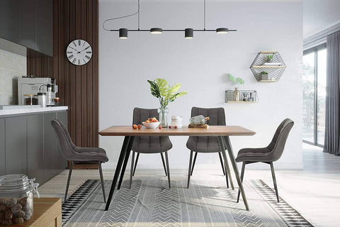 Rootz Modern Dining Chairs - Ergonomic Seating - Stylish Kitchen Chairs - Durable, Comfortable, Versatile - Metal Legs - 85.5cm x 46cm x 40.5cm (Set of 2)