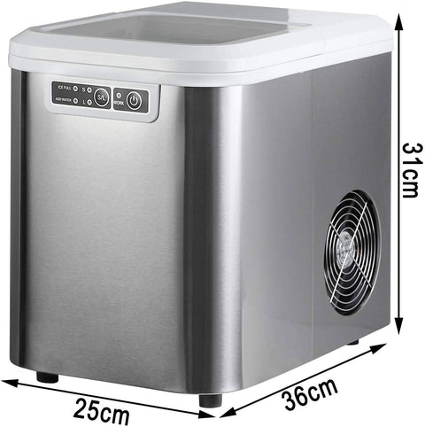Rootz Ice Cube Maker - Ice Machine - Ice Generator - Quick Production - High Capacity - Eco-Friendly - 31cm x 25cm x 36cm
