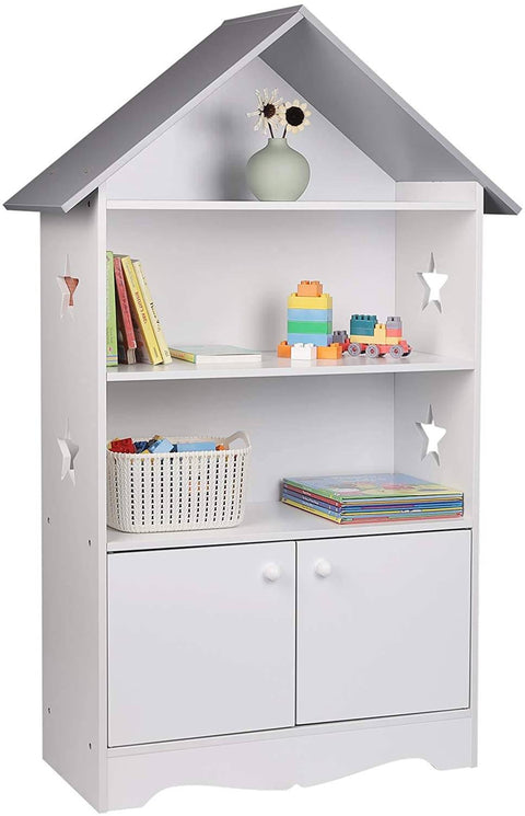 Rootz Children's Bookshelf - Kids' Storage Shelf - Nursery Organizer - Durable E1 MDF - Safe & Stable - Easy Assembly - 28.3cm x 115cm x 62cm