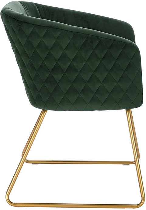 Rootz Velvet Dining Chair - Elegant Chair - Comfortable Seating - Ergonomic Design - Stylish & Versatile - Durable Construction - 43cm x 41cm x 76.5cm