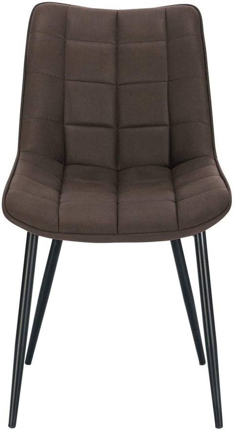 Rootz Elegant Dining Chair Set - Modern Chairs - Comfortable Seating - Durable, Ergonomic Design, Floor Protection - Leathaire & Metal - 46cm x 40.5cm x 85.5cm