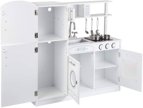 Rootz Children's Play Kitchen - Toy Kitchen Set - Kids' Cooking Station - Enhances Cognitive Skills - Safe and Durable - Easy to Assemble - 81cm x 84.5cm x 26.5cm