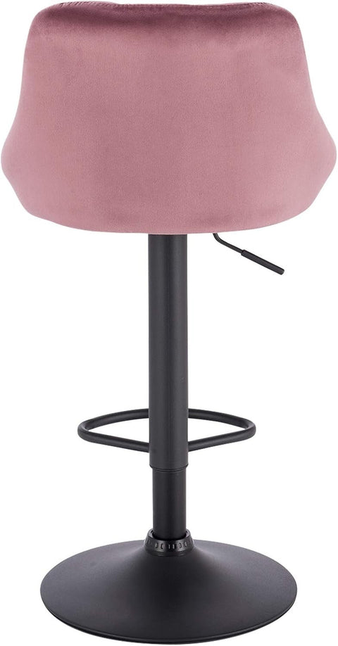 Rootz Velvet Barkruk - Verstelbare tegenstoel - Draaibare barkruk - Comfortabel, veelzijdig, duurzaam - 35 cm x 38 cm x 84-106 cm