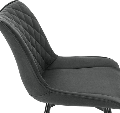 Rootz Elegant Dining Chairs - Modern Dining Seating - Stylish Chairs - Durable Metal Frame - Comfortable Foam Padding - Easy Assembly - 46cm x 40.5cm x 85.5cm