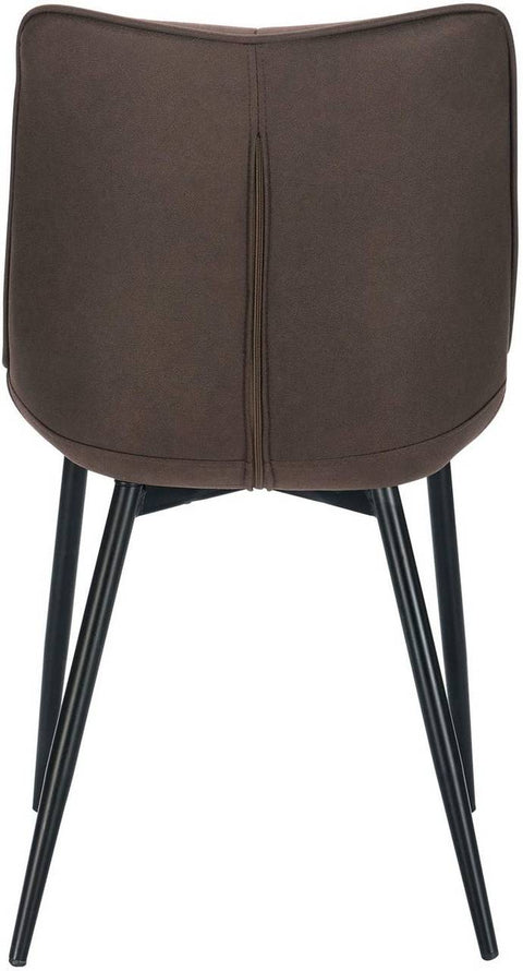 Rootz Elegant Dining Chair Set - Modern Chairs - Comfortable Seating - Durable, Ergonomic Design, Floor Protection - Leathaire & Metal - 46cm x 40.5cm x 85.5cm