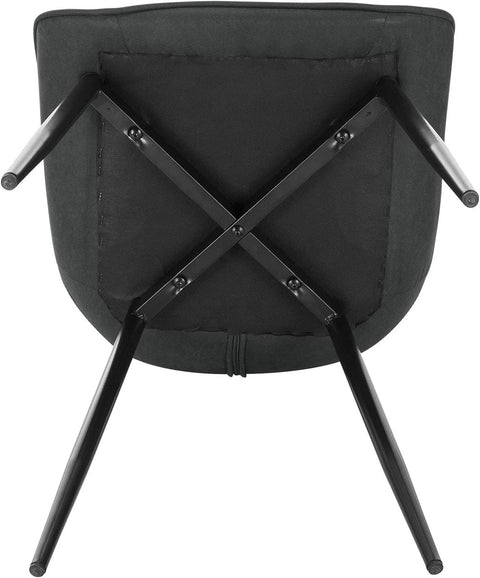 Rootz Elegant Dining Chairs - Modern Dining Seating - Stylish Chairs - Durable Metal Frame - Comfortable Foam Padding - Easy Assembly - 46cm x 40.5cm x 85.5cm
