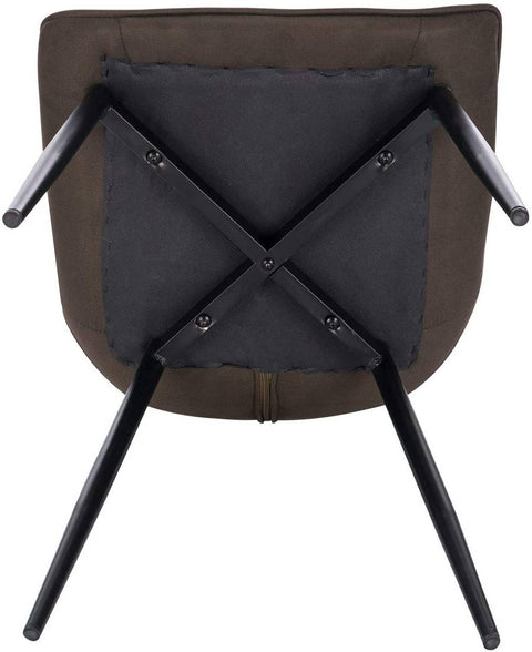 Rootz Elegant Dining Chair Set - Modern Chairs - Comfortable Seating - Durable, Ergonomic Design, Floor Protection - Leathaire & Metal - 46cm x 40.5cm x 85.5cm