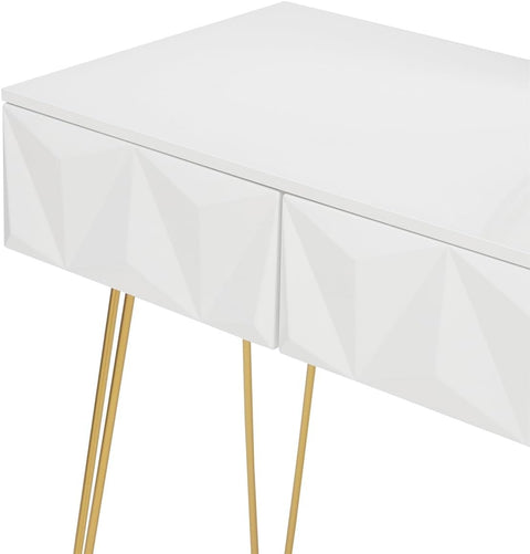 Rootz Elegante kaptafelset - Kaptafel - Make-upbureau - Stabiel en duurzaam - Efficiënte opslag - Luxe comfort - 100 cm x 79 cm x 40 cm