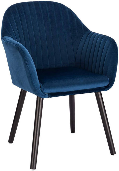 Rootz Ergonomic Velvet Dining Chair - Comfortable Chair - Stylish Seating - High-Density Foam - Easy Assembly - Supports up to 120kg - 81cm x 40cm x 42cm
