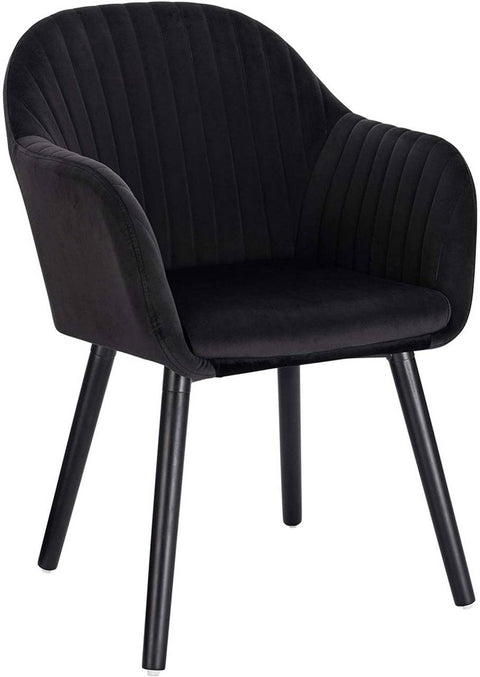 Rootz Ergonomic Velvet Dining Chair - Comfortable Seating - Stylish Chair - High-Density Foam - Lumbar Support - Durable Construction - 81cm x 40cm x 42cm
