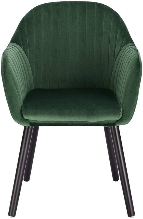Rootz Ergonomic Velvet Dining Chair - Comfortable Seating - Stylish Armchair - Easy to Assemble - Durable Construction - 81cm x 40cm x 44cm