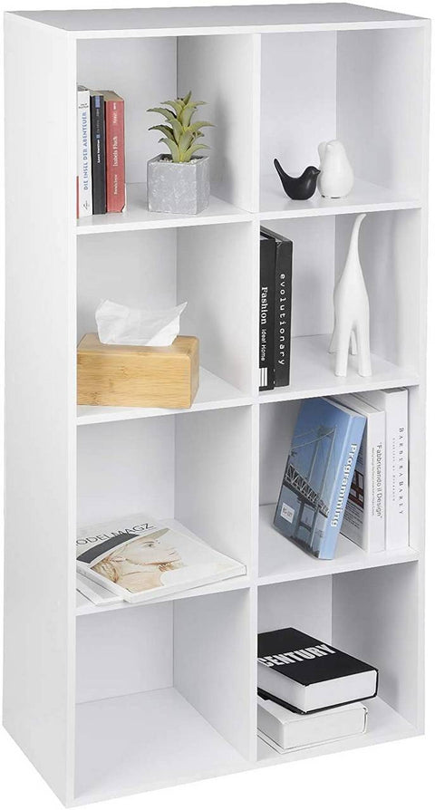 Rootz Multifunctional Bookcase - Storage Organizer - Display Shelf - Stable & Secure, Space-Efficient, Easy Assembly - MDF Board - 60cm x 29.5cm x 121cm