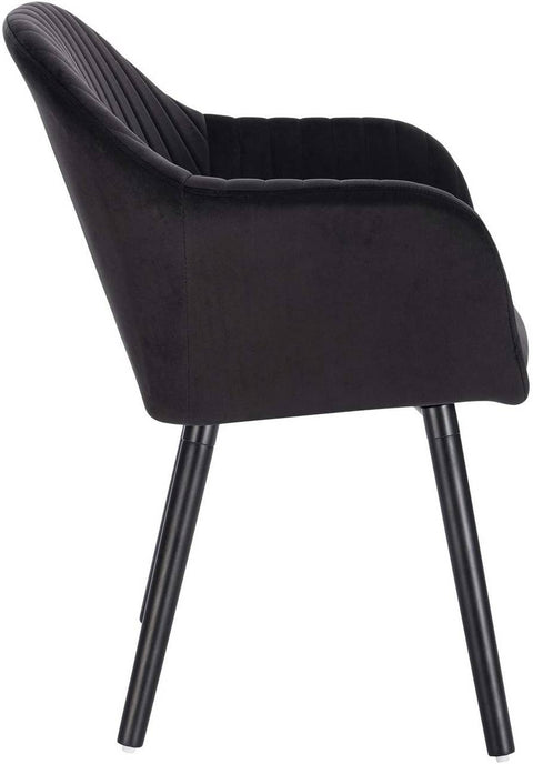 Rootz Ergonomic Velvet Dining Chair - Comfortable Seating - Stylish Chair - High-Density Foam - Lumbar Support - Durable Construction - 81cm x 40cm x 42cm