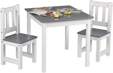 Rootz Kindertafel en stoelenset - Activiteitentafel - Speelset - Veilig en duurzaam - Gemakkelijk schoon te maken - Multifunctioneel - 60 cm x 50 cm x 48 cm tafel, 26 cm x 25 cm x 55 cm stoelen