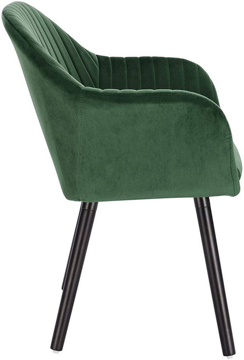 Rootz Ergonomic Velvet Dining Chair - Comfortable Seating - Stylish Armchair - Easy to Assemble - Durable Construction - 81cm x 40cm x 44cm