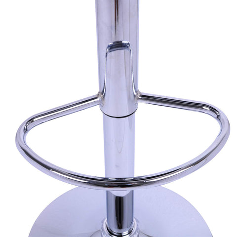 Rootz Set of 2 Designer Bar Stools - Modern Barstools - Comfortable, Adjustable, Rotatable - Faux Leather - Chrome-Plated Steel - 63cm-83cm x 39cm x 38.5cm